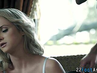 Brunette Takes Two Monster Black Cocks