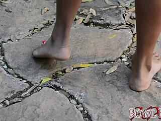Jet Setting Jasmine Barefoot In The Garden Foot Fetish Pov