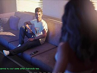 wife and stepmother explore suggestive hentai game with anime scenes