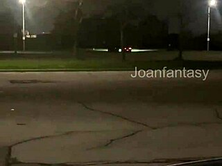 Ebony Babe Plays With Queen-Sized Dildo And Buttplug In Parking Lot