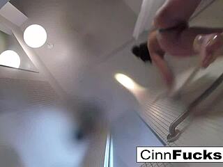 Christiana glitters up her shower and bathtub