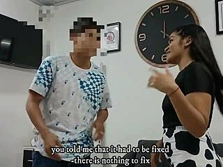 Deep throat blowjob leads to cumshot on ass