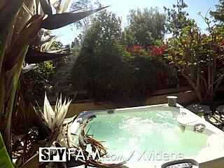 spyfam step sister craves cum in fantasy jacuzzi fuck with big cock oral