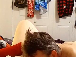 Jerry passionately sucks my tits and eats pussy to intense orgasm.