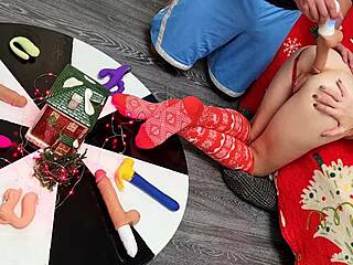 Milf Bent Over Takes Two Thrusting Dildos