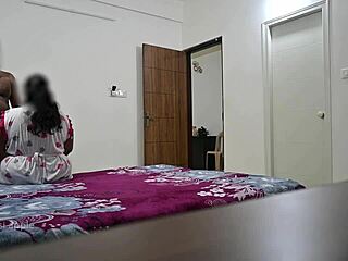 Feeling intense pleasure from blowjob and fucking my wife as maid cleans