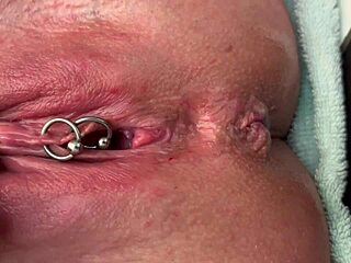 Why so intense with that pierced clit in latex gloves?
