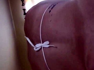 Enchanting outdoor cabin scene with voluptuous girl