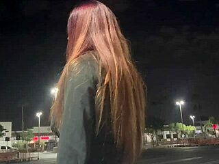 Italian milf Artemisia Love smokes outdoors in LA late night?