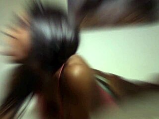 Cute black girl sucks and fucks big white cock with choking!