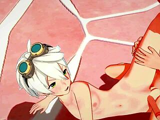 i'm obsessed with bennett and tartaglia's epic anime hentai action in genshin impact