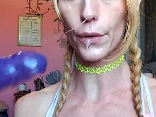 vanessa hastings messy spit face dildo deepthroat humiliation skinny