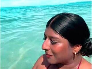 I love how this ebony babe enjoys stranger's big cock