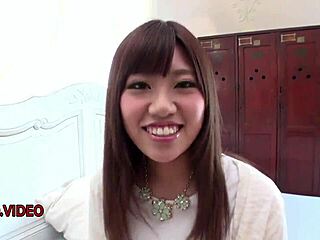 Teen Chisa Hoshino Feels Intense Pleasure Fingering Shaved Pussy And Giving Blowjob