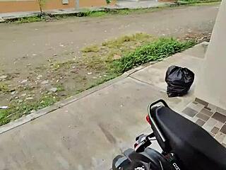 After party submissive girl waits for uber convinces friend to come home for massage