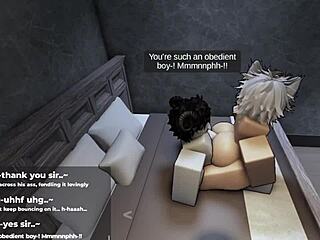 Roblox Obedient Femboy Pup Gets Bred in Cartoon Sex Scene