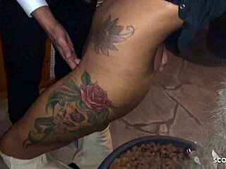 German Party Slut Gets Licked By Strangers In The Store