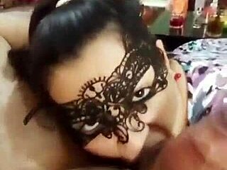 Wow, blowjob with mask part 6!