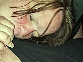 wife teases cock with spit before deepthroating