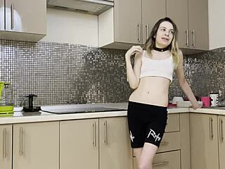 Stepsister's Rough Anal in Kitchen by Friend.