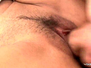 does the asian babe say 'take my wet pussy with hard dick' while riding cowgirl?