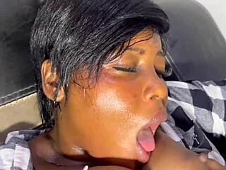 step sister got caught peeping her step brother in the bathroom and he licked her wet pussy in quickie