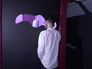 behind the scenes with two girls and horny voyeurs