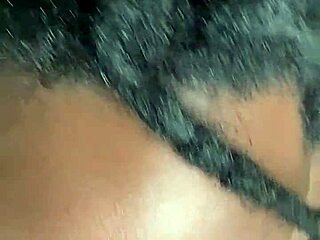 Goddess worships massive black cock with sloppy deepthroat blowjob in mirror