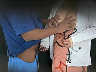 In the hospital, this doctor couldn't resist getting frisky with his patient.