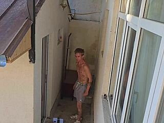 hey, caught this guy with a big dick jerking off while staring at me, so i gave him deepthroat blowjob and anal fuck part 1