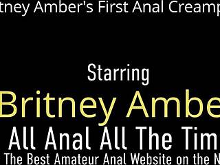 Blonde Britney Ambers Butthole Filled with Cock and Tongue in Creampie Action