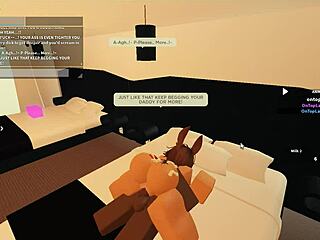 Roblox porn with blacked threesome anal and rough riding for big tits whore