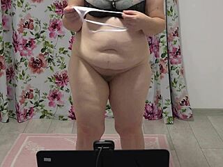 Juicy Pawg in Different Panties Shakes Near Webcam Chubby Milf Shows Off Figure Home Fetish