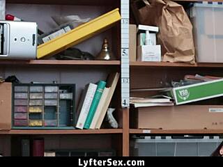 I caught the burglar in office then strip searched her body for goods during hardcore fucking submission in 3some group