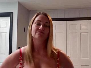 housewife teases with slow striptease to rhythmic music