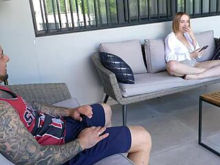 damn this guy with huge cock gives hot 19 year old blonde intense anal sex outdoors with deepthroat doggystyle gaping and cum on tits