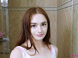 Oh man, this cute teen 18+ slut just took a steamy shower after her casting interview