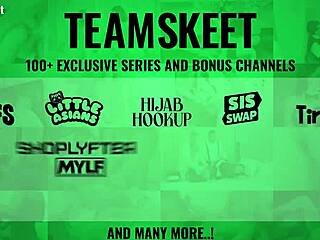 Step-siblings' gym workout turns into anal creampie fuck