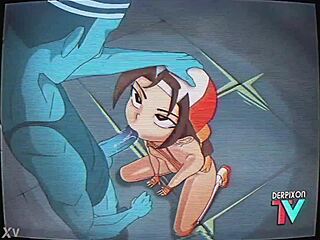 Animated cartoon training session for skill development and fun