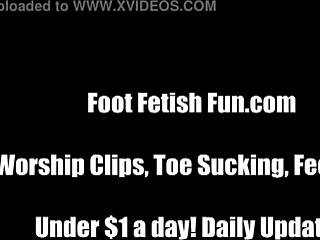 Hey, our feet are killing us, can you give a good massage with some sucking action?