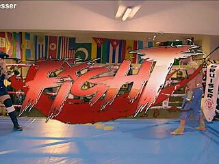 oh man this cosplay sextape with street fighter blondie fesser as kolin is all about her getting fucked hard with oiled ass and wet pussy action