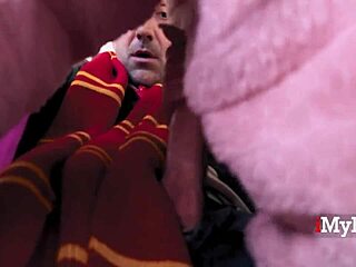 Horny Milf Millie Morgan Rides in Potter Cosplay with Donnie Rock