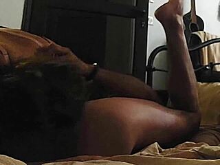 amateur french slut rose in satin thong bra heels does doggy blowjob rimming pov