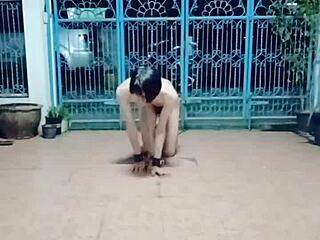 are you ready for thai gay slave action in homemade solo with small waist?