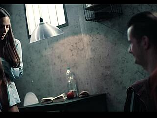 lucky prisoner stops time to fuck officer amirah adara and creampie her wet pussy in the office trailer.