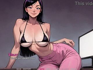 purple haired popular college girl turns into my slut with big tits squirting in 3d hentai game