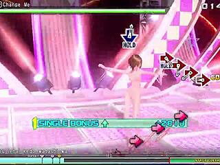3D goddess Meiko in extreme nude mod change