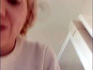 Amateur with big tits goes topless in hidden cam footage. She burps while doing makeup in voyeur reality style.