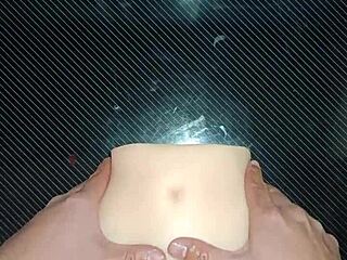 This candy sex doll takes huge cock in tight pussy and ass for gaping creampie double penetration action.