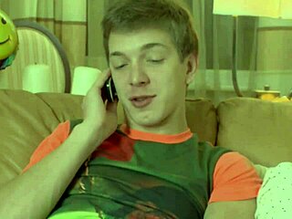 Beautiful brunette teen 18+ takes cumshot from step brother